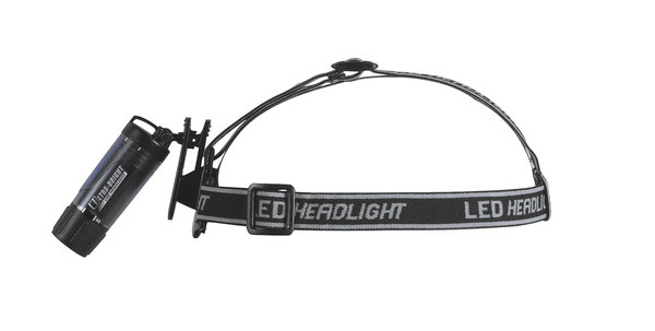 BasicNature LED 'Clip' Leuchte, mit Stirnband - transparent, schwarz