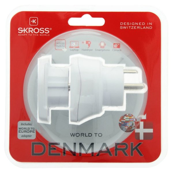 Skross Steckeradapter 'Combo' - World to Dänemark